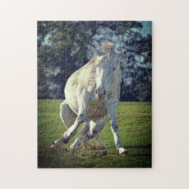 New Forest White Pony Funny Pose Jigsaw Puzzle (Vertical)