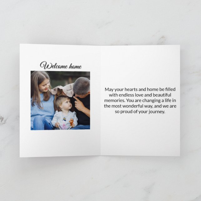 New Foster Parents Photo Card | A New Chapter (Inside)