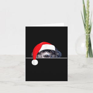 New Foundland Dog Lover Funny Santa Hat Christmas  Card