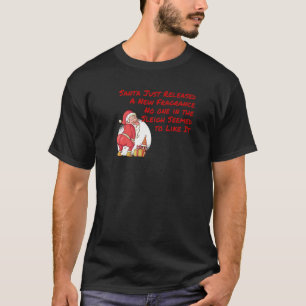 New Fragrance  Flatulence Santa Christmas Apparel T-Shirt