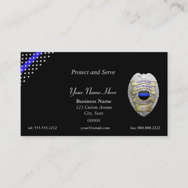 New Fully Customisable Badge Business Card (Front)