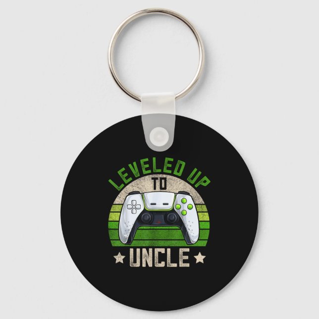 New Gamer Uncle Apparel, Funny Pregnancy Announcem Key Ring (Front)