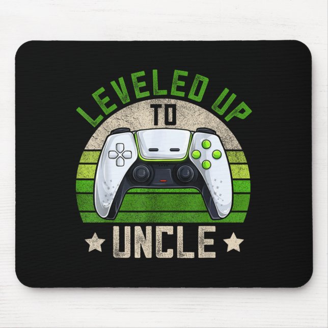 New Gamer Uncle Apparel, Funny Pregnancy Announcem Mouse Pad (Front)