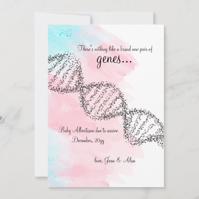 New Genes Pregnancy Announcement (Front)