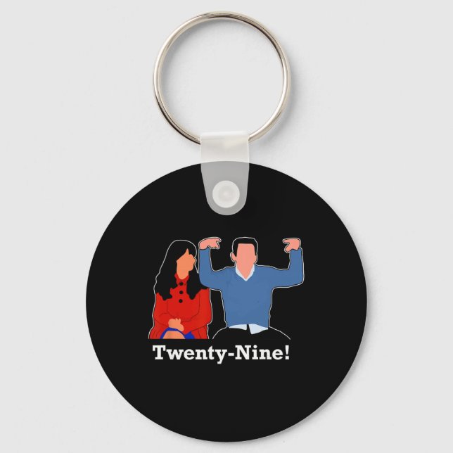 New Girl 29 I'm Feelin' Twenty Nine Happy Birthday Key Ring (Front)