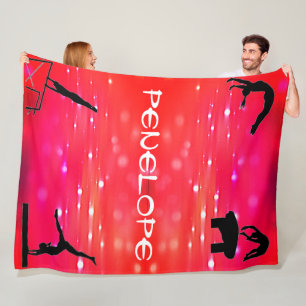 New Girls Gymnastics Events Blanket Personalised