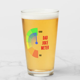 NEW! Glass Cup Dad Joke Metre - Size 16oz