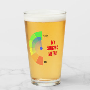 NEW! Glass Cup My Singing Metre - Size 16oz