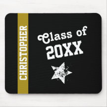 NEW GRAD Class of ANY YEAR Gold Stripe G19