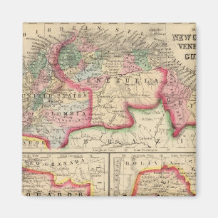 New Granada, Venezuela, Guiana Map by Mitchell Magnet