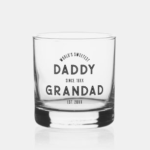 New Grandad Pregnancy Announcement Fathers Day  Whiskey Glass
