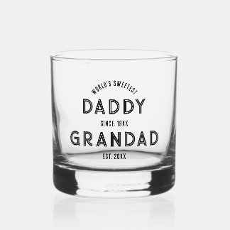 New Grandad Pregnancy Announcement Fathers Day Whiskey Glass