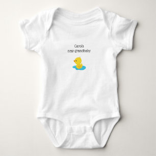 New Grandbaby with Baby Duck in Puddle Bodysuit
