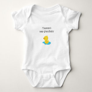 New Grandbaby with Baby Duckling in Puddle Baby Bodysuit