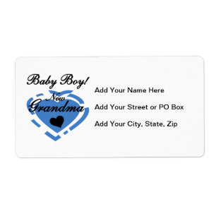 New Grandma Baby Boy Blue Heart Gifts