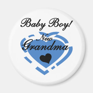 New Grandma Baby Boy Tshirts and Gifts Magnet