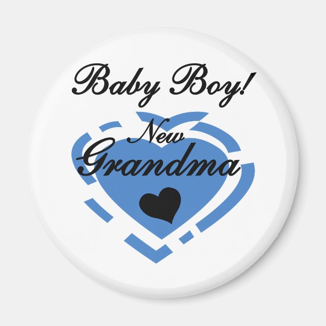 New Grandma Baby Boy Tshirts and Gifts Magnet (Front)