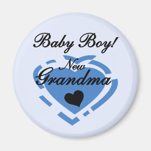 New Grandma Baby Boy Tshirts and Gifts Magnet