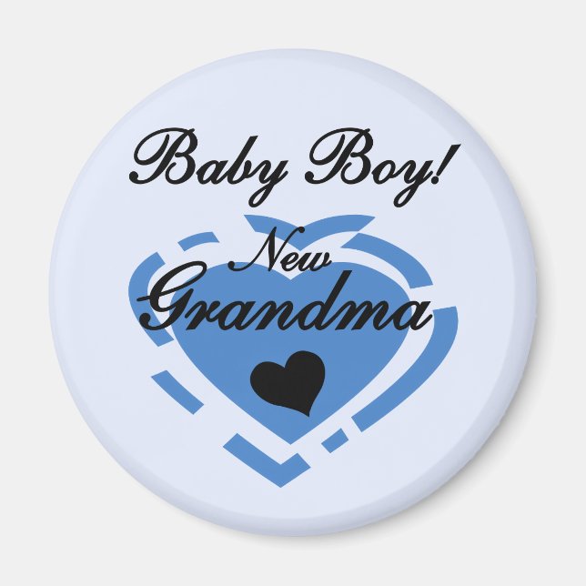 New Grandma Baby Boy Tshirts and Gifts Magnet (Front)