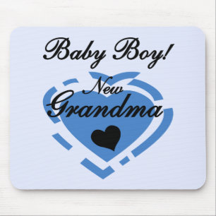 New Grandma Baby Boy Tshirts and Gifts Mouse Pad