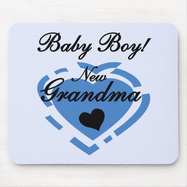 New Grandma Baby Boy Tshirts and Gifts Mouse Pad (Front)
