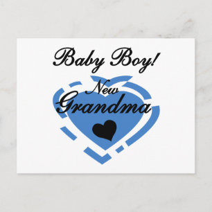 New Grandma Baby Boy Tshirts and Gifts Postcard