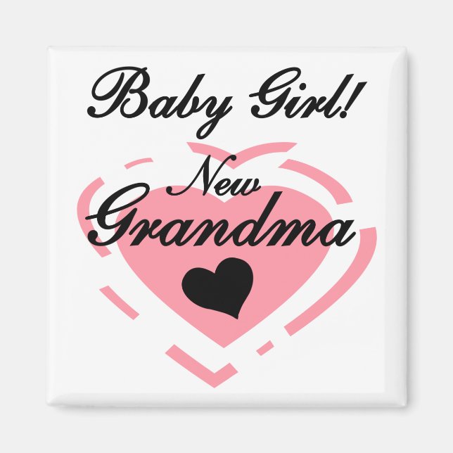New Grandma Baby Girl Tshirts and Gifts Magnet (Front)