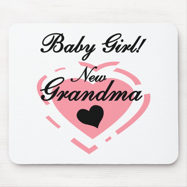 New Grandma Baby Girl Tshirts and Gifts Mouse Pad (Front)