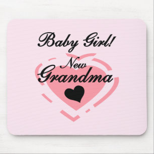 New Grandma Baby Girl Tshirts and Gifts Mouse Pad