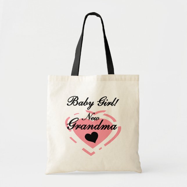 New Grandma Baby Girl Tshirts and Gifts Tote Bag (Front)
