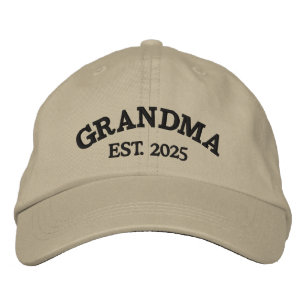 New Grandma Baby Pregnancy Announcement Embroidered Hat