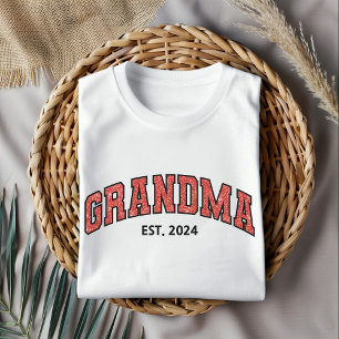 New Grandma Glitter Shirt, Custom Gift for Grandma T-Shirt