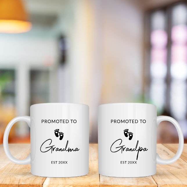 New Grandma Grandpa Baby Pregnancy Announcement Mug (Creator Uploaded)
