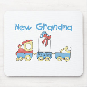 New Grandma of Boy-Train Tshirts and Gifts Mouse Pad