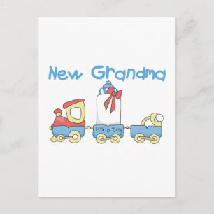 New Grandma of Boy-Train Tshirts and Gifts Postcard