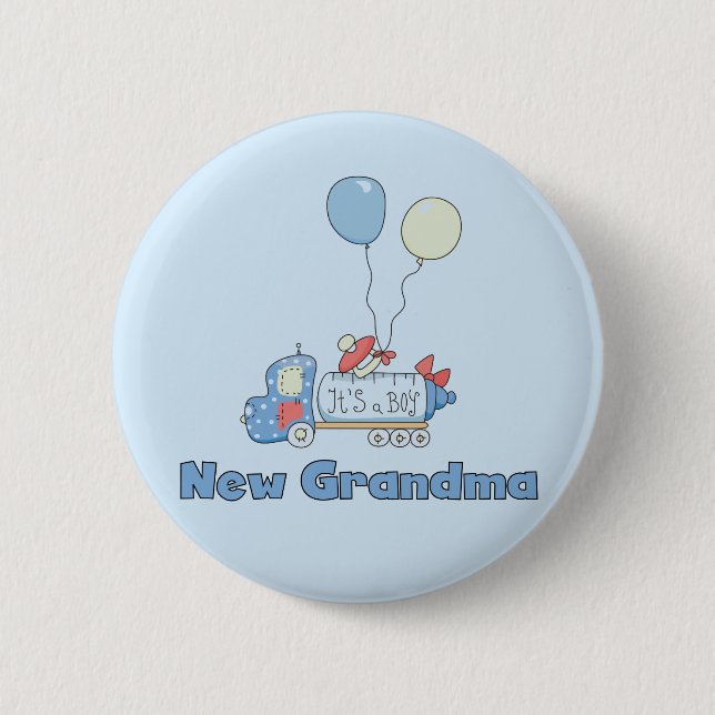New Grandma of Boy Truck Tshirts and Gifts 6 Cm Round Badge (Front)