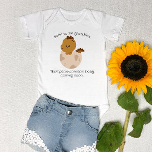 New Grandma Personalised Baby Announcement Reveal Bodysuit
