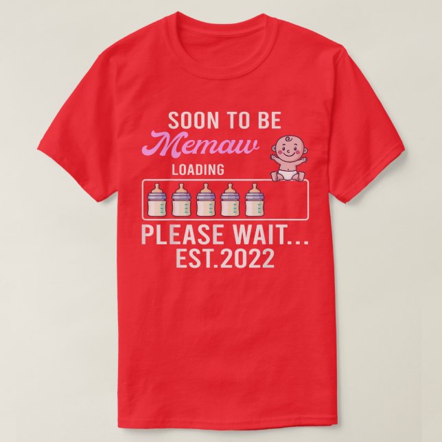 New Grandma  Pregnancy Announcement Soon To Be Mem T-Shirt (Design Front)