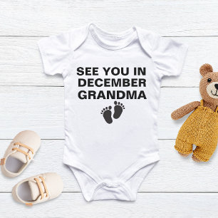 New Grandma,  Pregnancy Announcement to Grandma Baby Bodysuit
