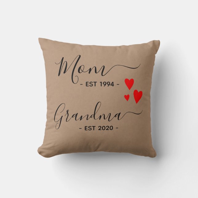 New Grandma reveal Mom Grandma established Cushion (Front)