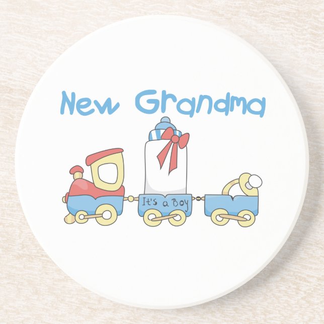 New Grandma-Train Gifts Coaster (Front)