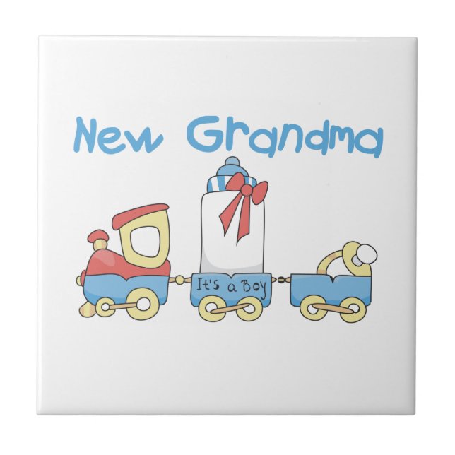 New Grandma-Train Gifts Tile (Front)