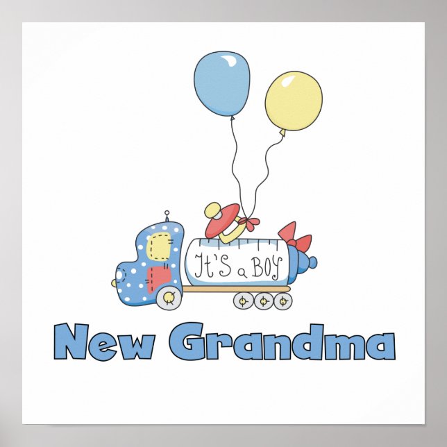 New Grandma Truck It's a Boy Gifts Poster (Front)