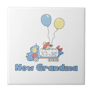 New Grandma Truck It's a Boy Gifts Tile