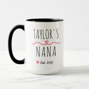 New Grandma with Custom Name, Title & Est. Year Mug