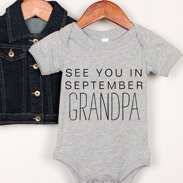 New Grandpa Personalised Pregnancy Announcement Baby Bodysuit (Creator Uploaded)