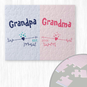 New Grandparents - Baby or Pregnancy Announcement Jigsaw Puzzle