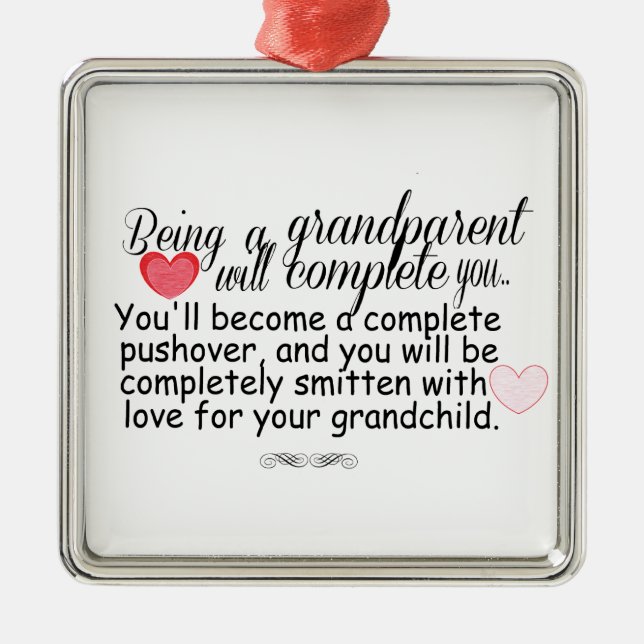 New Grandparents Metal Tree Decoration (Front)