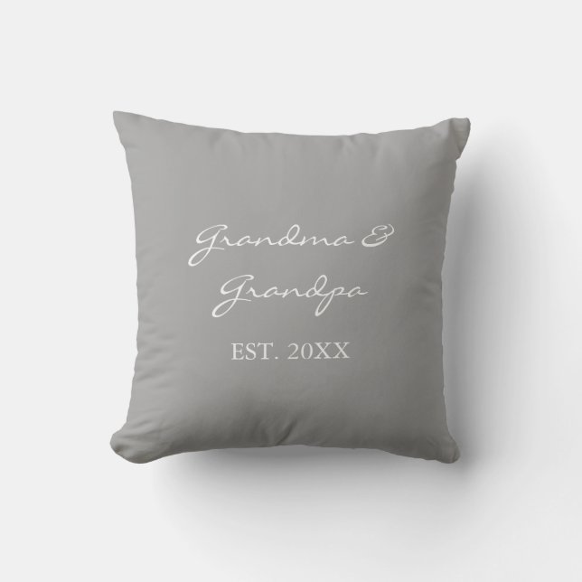 New Grandparents Personalised Announcement Pillow (Front)