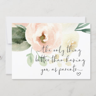 New Grandparents Pregnancy Reveal Parents Baby Card